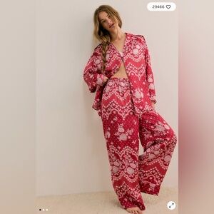 Free people dreamy days pajama set cherry combo small new sold out online